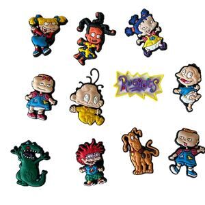 NEW 90s Rugrats SHOE CHARMS 11pc for Croc Clogs Zippers Bags Cartoon Characters